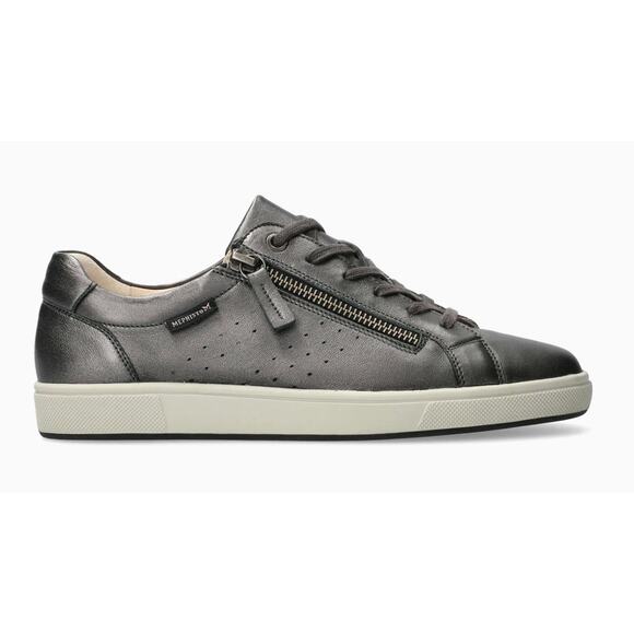 Mephisto Women's Nikita Sneakers Gray Size 8.5 NWOB Full Grain Leather Comfy - Picture 1 of 12